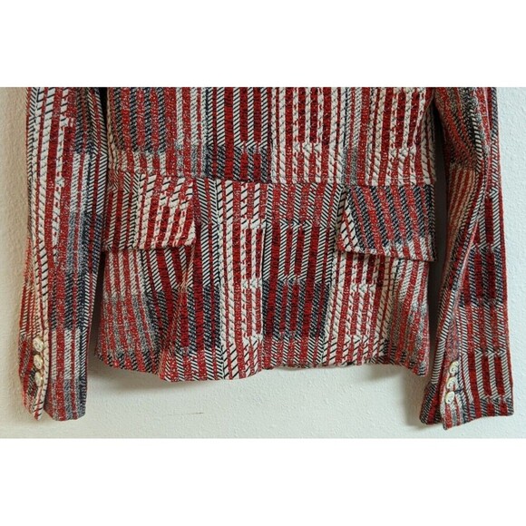 Women's Cabi Patchwork Blazer #6028 Red White Blue Classic Jacket XS EXCELLENT! - Picture 9 of 13